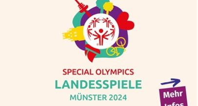 Plakat für die Landesspiele Special Olympics in Münster 22. - 25. Mai 2024